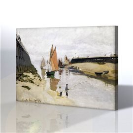 Breakwater At Trouville - Claude Monet Kanvas Tablo