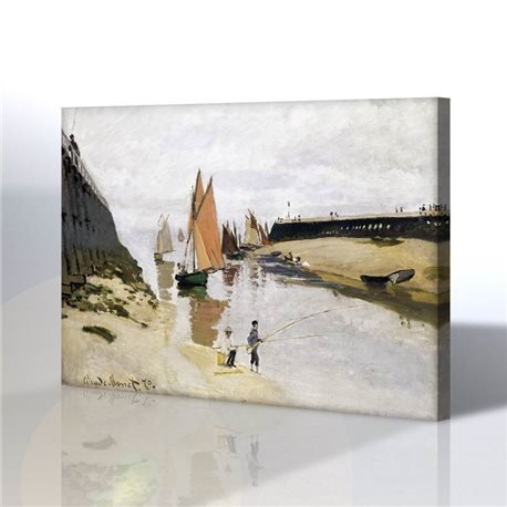 Breakwater At Trouville - Claude Monet Kanvas Tablo