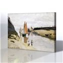 Breakwater At Trouville - Claude Monet Kanvas Tablo