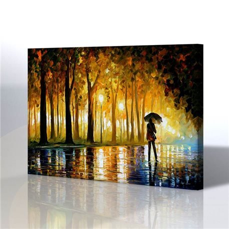 Sokak Manzarası - Leonid Afremov Kanvas Tablo