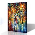 Sokak Manzarası - Leonid Afremov Kanvas Tablo