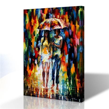 Sokak Manzarası - Leonid Afremov Kanvas Tablo