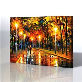 Sokak Manzarası - Leonid Afremov Kanvas Tablo