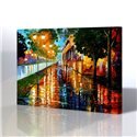 Sokak Manzarası - Leonid Afremov Kanvas Tablo