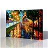 Sokak Manzarası - Leonid Afremov Kanvas Tablo