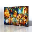 Sokak Manzarası - Leonid Afremov Kanvas Tablo