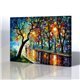 Sokak Manzarası - Leonid Afremov Kanvas Tablo