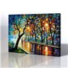 Sokak Manzarası - Leonid Afremov Kanvas Tablo