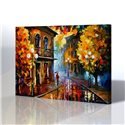 Sokak Manzarası - Leonid Afremov Kanvas Tablo