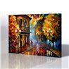 Sokak Manzarası - Leonid Afremov Kanvas Tablo