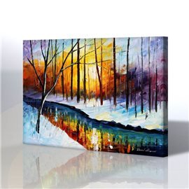 Sokak Manzarası - Leonid Afremov Kanvas Tablo