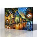 Sokak Manzarası - Leonid Afremov Kanvas Tablo