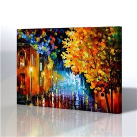 Sokak Manzarası - Leonid Afremov Kanvas Tablo