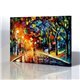 Sokak Manzarası - Leonid Afremov Kanvas Tablo
