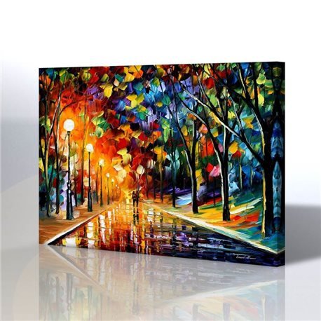 Sokak Manzarası - Leonid Afremov Kanvas Tablo