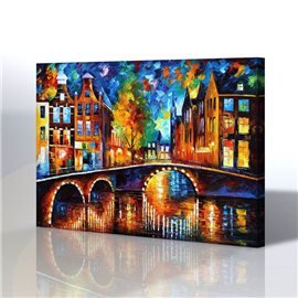 Sokak Manzarası - Leonid Afremov Kanvas Tablo