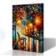 Sokak Manzarası - Leonid Afremov Kanvas Tablo
