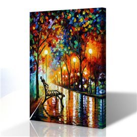 Sokak Manzarası - Leonid Afremov Kanvas Tablo