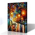 Sokak Manzarası - Leonid Afremov Kanvas Tablo
