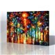 Sokak Manzarası - Leonid Afremov Kanvas Tablo