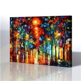 Sokak Manzarası - Leonid Afremov Kanvas Tablo