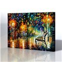 Sokak Manzarası - Leonid Afremov Kanvas Tablo