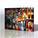 Sokak Manzarası - Leonid Afremov Kanvas Tablo