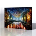 Sokak Manzarası - Leonid Afremov Kanvas Tablo