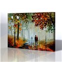 Sokak Manzarası - Leonid Afremov Kanvas Tablo