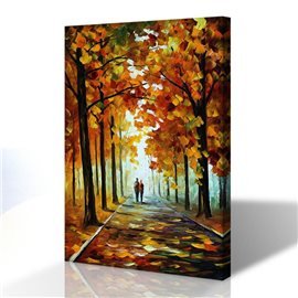 Sokak Manzarası - Leonid Afremov Kanvas Tablo