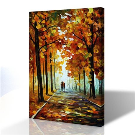 Sokak Manzarası - Leonid Afremov Kanvas Tablo