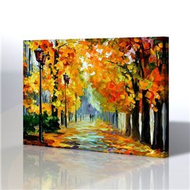 Sokak Manzarası - Leonid Afremov Kanvas Tablo