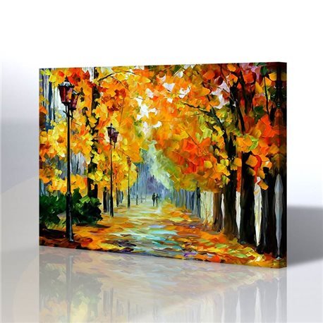 Sokak Manzarası - Leonid Afremov Kanvas Tablo