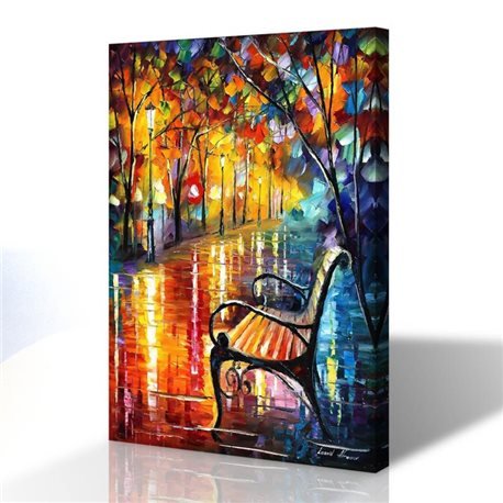 Sokak Manzarası - Leonid Afremov Kanvas Tablo