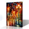 Sokak Manzarası - Leonid Afremov Kanvas Tablo