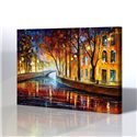 Sokak Manzarası - Leonid Afremov Kanvas Tablo