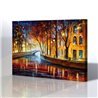 Sokak Manzarası - Leonid Afremov Kanvas Tablo