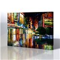 Sokak Manzarası - Leonid Afremov Kanvas Tablo
