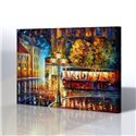 Sokak Manzarası - Leonid Afremov Kanvas Tablo