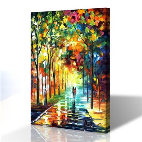 Sokak Manzarası - Leonid Afremov Kanvas Tablo