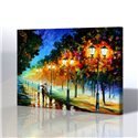 Sokak Manzarası - Leonid Afremov Kanvas Tablo