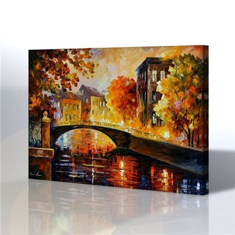 Sokak Manzarası - Leonid Afremov Kanvas Tablo