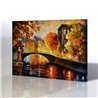 Sokak Manzarası - Leonid Afremov Kanvas Tablo