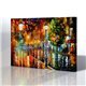 Sokak Manzarası - Leonid Afremov Kanvas Tablo