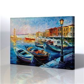 Sokak Manzarası - Leonid Afremov Kanvas Tablo
