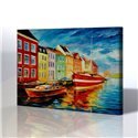 Sokak Manzarası - Leonid Afremov Kanvas Tablo