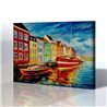 Sokak Manzarası - Leonid Afremov Kanvas Tablo
