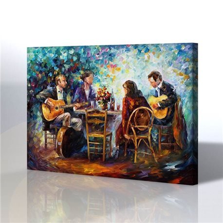 Müzisyenler - Leonid Afremov Kanvas Tablo