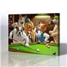 Bilardo Oynayan Köpekler Kanvas Tablo