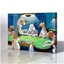 Kumarhanede Köpekler Kanvas Tablo